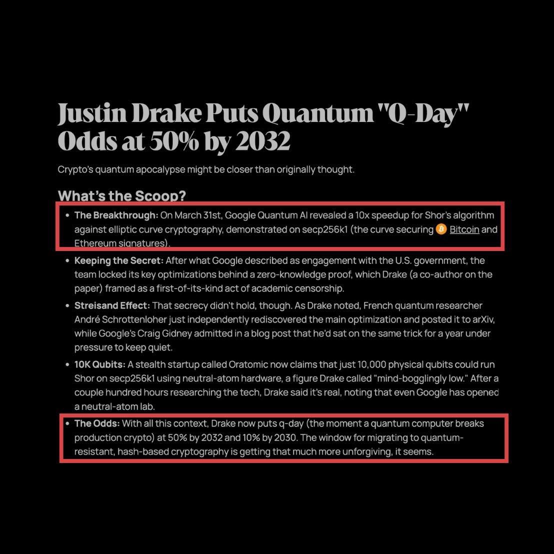 AshCrypto's tweet photo. THIS CAN’T BE A COINCIDENCE.

A large entity sold $1.26 BILLION in $IBIT on May 26th, paying $29.5 million in execution costs just to get out fast.

This wasn’t a normal exit. Someone was in a hurry, and it looks like they knew something.

Since that sale:

- Saylor revealed Strategy’s $BTC sale (likely executed around May 26th)
- Iran paused peace talks with the US
- A quantum analyst put 50% odds on quantum computers breaking Bitcoin encryption by 2030
- Iran launched fresh attacks on US bases
- Bitcoin dropped 16% to a 2-month low

Someone knew exactly what was coming.