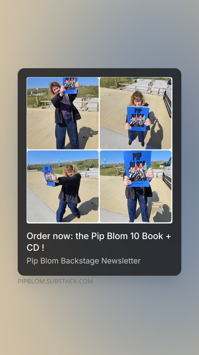 Pipblom's tweet photo. A book. A CD! All to celebrate Pip Blom 10! Tickets for London and Amsterdam going fast! https://t.co/xJS84bsToa https://t.co/WndOuNpCDd