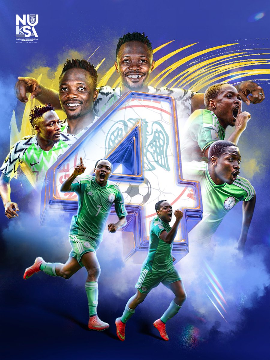 NUKSAwards_'s tweet photo. .@Ahmedmusa718  “𝙏𝙝𝙚 𝙂𝙤𝙫𝙚𝙧𝙣𝙤𝙧“ remains Nigeria’s highest goalscorer in FIFA World Cup history with 4 goals for the Super Eagles 🇳🇬⚽

2 goals vs Argentina in 2014.
2 goals vs Iceland in 2018.

A record that might stay untouched for a long while 😎

 #FIFAWorldCup https://t.co/QTcJ1teJR1