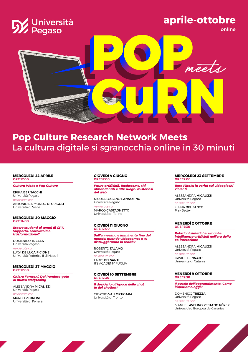 FabioBelsanti's tweet photo. Giovedì 11 giugno, ore 17.00, a POP meets CuRN parleremo dell’ennesima fine del mondo:

videogames, AI e realtà in dissoluzione.

Ogni epoca immagina la sua Apocalisse.
La nostra ha un motore grafico, una rete neurale e un’interfaccia utente.
#Videogames #AI #PopCulture #VGHC https://t.co/efK78YMkOg