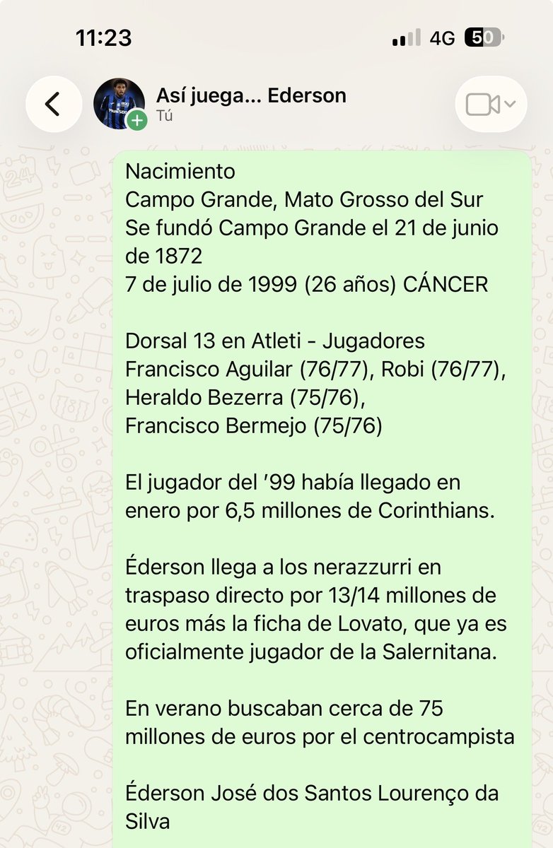 AMarinGomez's tweet photo. Me duele, pero toca borrar conversación. Sigo confiando en Marcos Leonardo. https://t.co/IJOBJ6pP5T