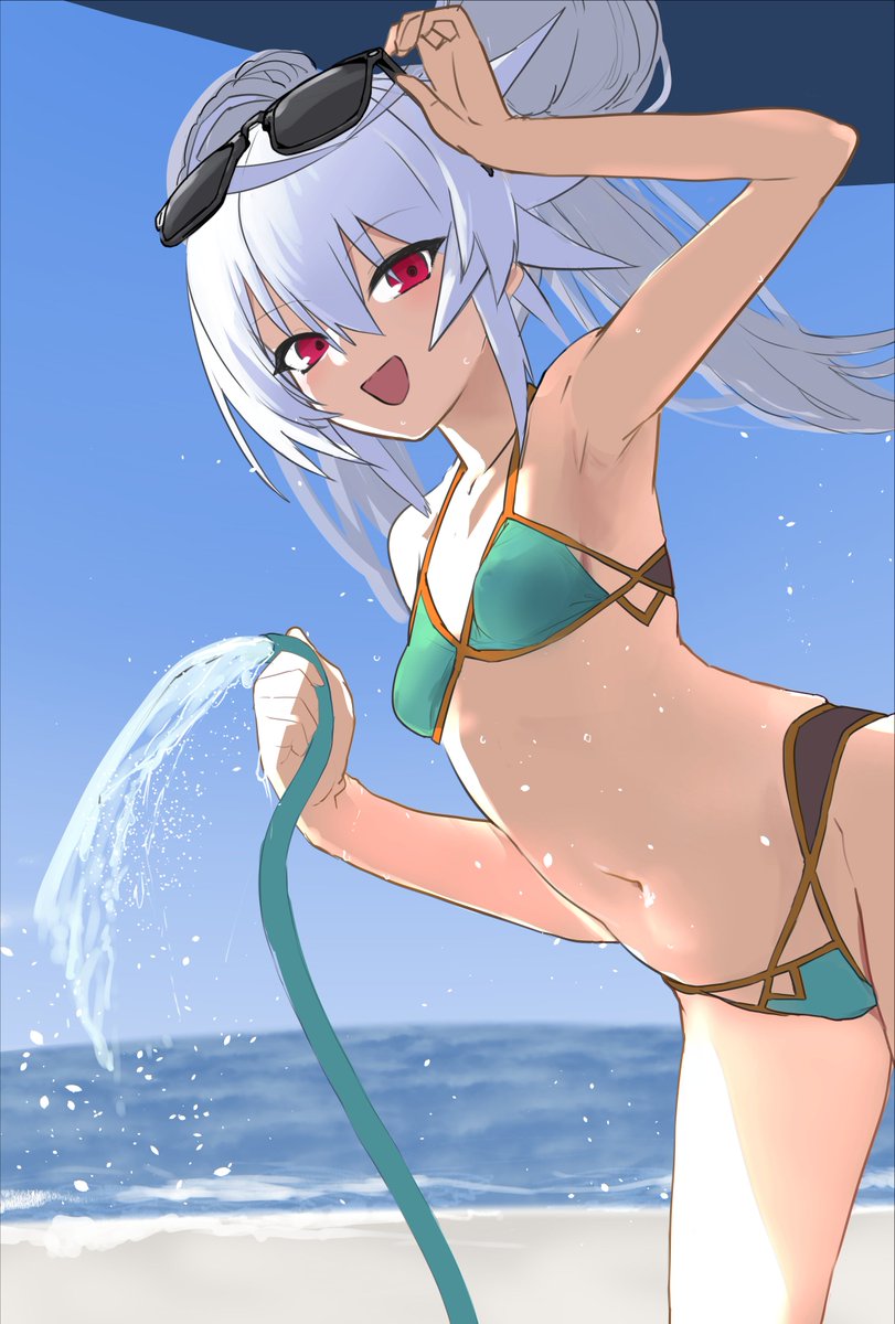暑い日は水着ヘテペトでクールダウンしたい 