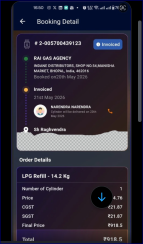 seemsraghav's tweet photo. @IndianOilcl Paid online for booking Order  Ref: 2-005700439123 Invoice generated on 20th May [14 days back] No action till now. SR 1-1549721876031. No reply on "X" after 1st June also. https://t.co/N3Zko2BNY0