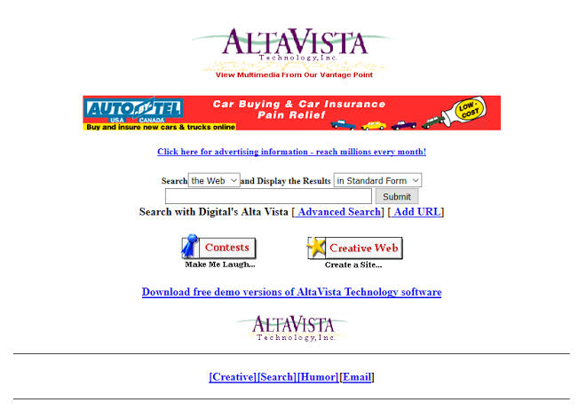 Skerved's tweet photo. @hthieblot Altavista enters my mind sometimes. It was my first real portal to the Internet. https://t.co/ev2aUTai1K
