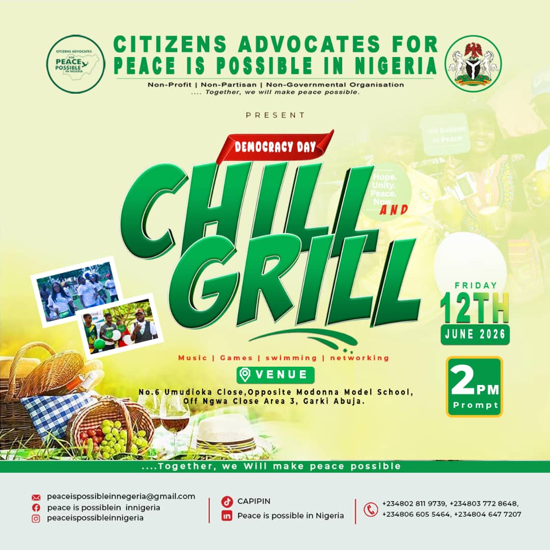 Peaceispos71780's tweet photo. ANOTHER HANGOUT WITH THE CHILLEST TEAM IN THE COUNTRY💃💃💃
COME CHILL AND GRILL WITH CAPIPIN ON 12-06-2026 TO CELEBRATE DEMOCRACY DAY OF THIS GREAT COUNTRY.
There will be music, grill and swimming for everyone in attendance.
#PeaceForAll #CAPPIN #peace https://t.co/goDKefr5Qy