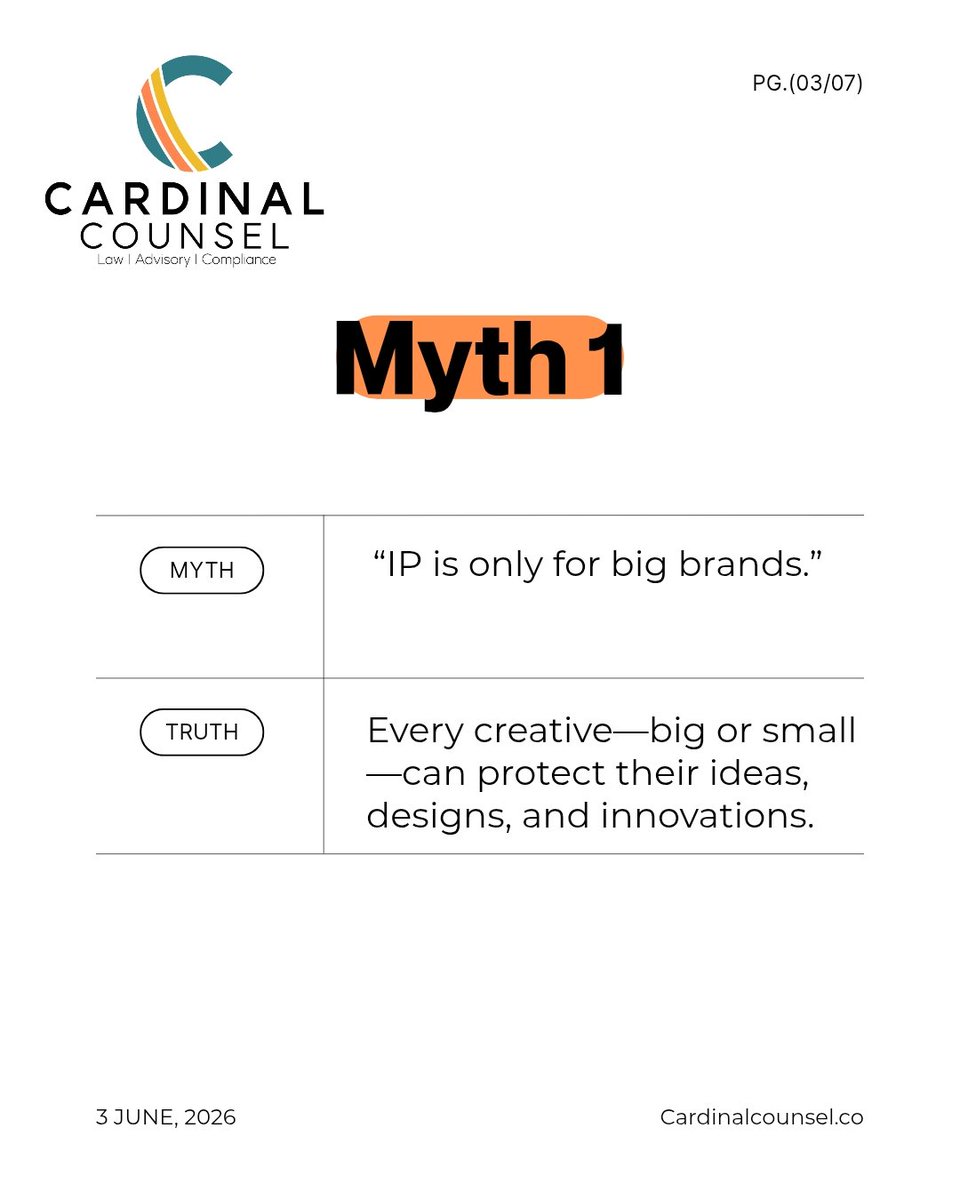 Cardinalcounsl's tweet photo. IP Protection isn’t what you think it is.

See what IP Protection really is, and the ways you can protect your business legally.

https://t.co/SlLXbpeBHu

#CardinalCounsel #CCLegal #ipprotection  #IntellectualProperty #LawFirm https://t.co/l8RMM1Br77
