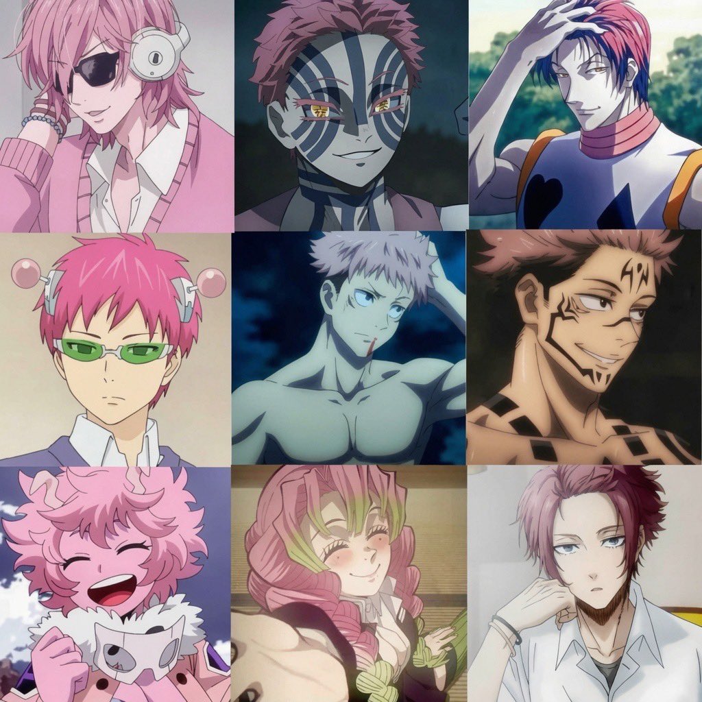 walkingflex_'s tweet photo. Pick your favorite pink-haired character! https://t.co/XTRc7KxUQ3