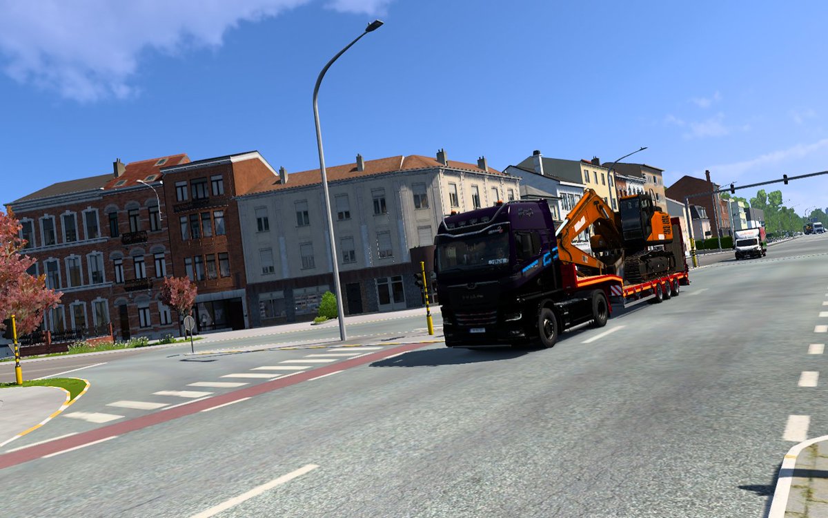 Yurato23's tweet photo. Heatwave is over so i'm back Trucking🚛, Started during a rainy Night in Dortmund 🇩�� and finished in the sunny Calais🇫🇷 @SCSsoftware 
#ETS2 #EuroTruckSimulator2 #BestCommunityEver #VirtualTrucker #MANTG3TGX #MANTrucks #Photomode #VirtualPhotography https://t.co/JXL3PGCEcg