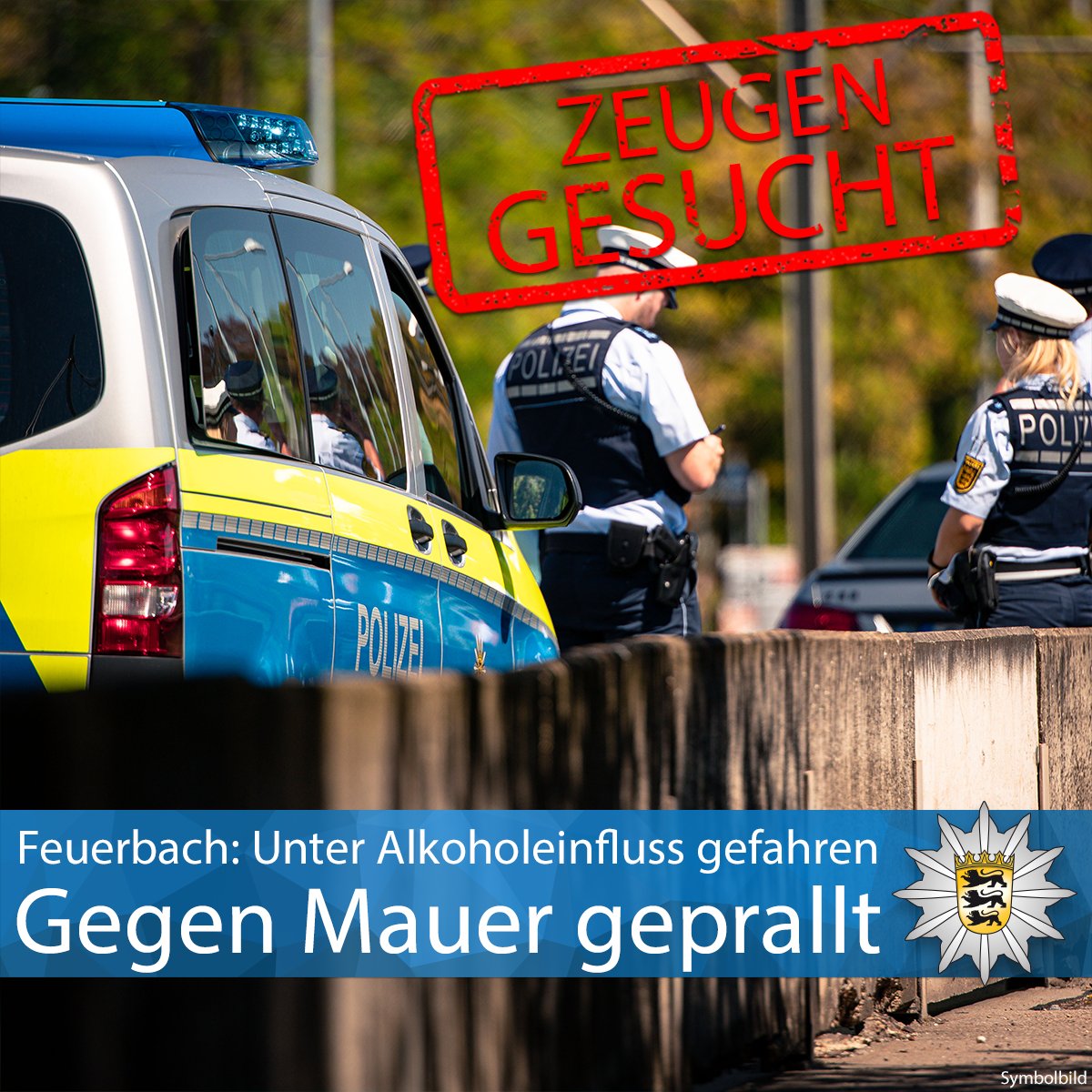 PP_Stuttgart's tweet photo. #Feuerbach Ein 45-jähriger Mercedes-Fahrer ist am Dienstag gegen 12.50 Uhr in der Tunnelstraße gegen eine Mauer geprallt. Er soll mutmaßlich unter Alkoholeinfluss gefahren sein, weshalb er eine Blutprobe abgeben musste. Zur PM ▶️ https://t.co/lY2XdwK2DM Eure #Polizei #Stuttgart https://t.co/IPGM5cs64J