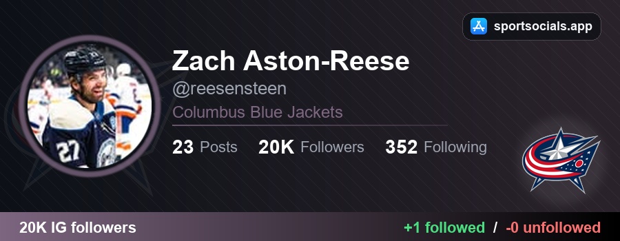 NHLFollowTrack's tweet photo. 👀 Zach Aston-Reese followed 1 new account on Instagram:

✅ @mush__27 — Mason Marchment
🔗 https://t.co/yMU4nrI2sU

#CBJ #NHL https://t.co/AiNhR2ipbW