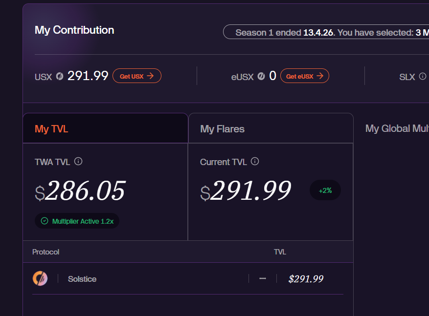 LeeZenbit's tweet photo. @iwa_of_web3 @solsticefi why you show you are above your TWA,Has my TVL met the requirements? https://t.co/OlP7LJ06q1