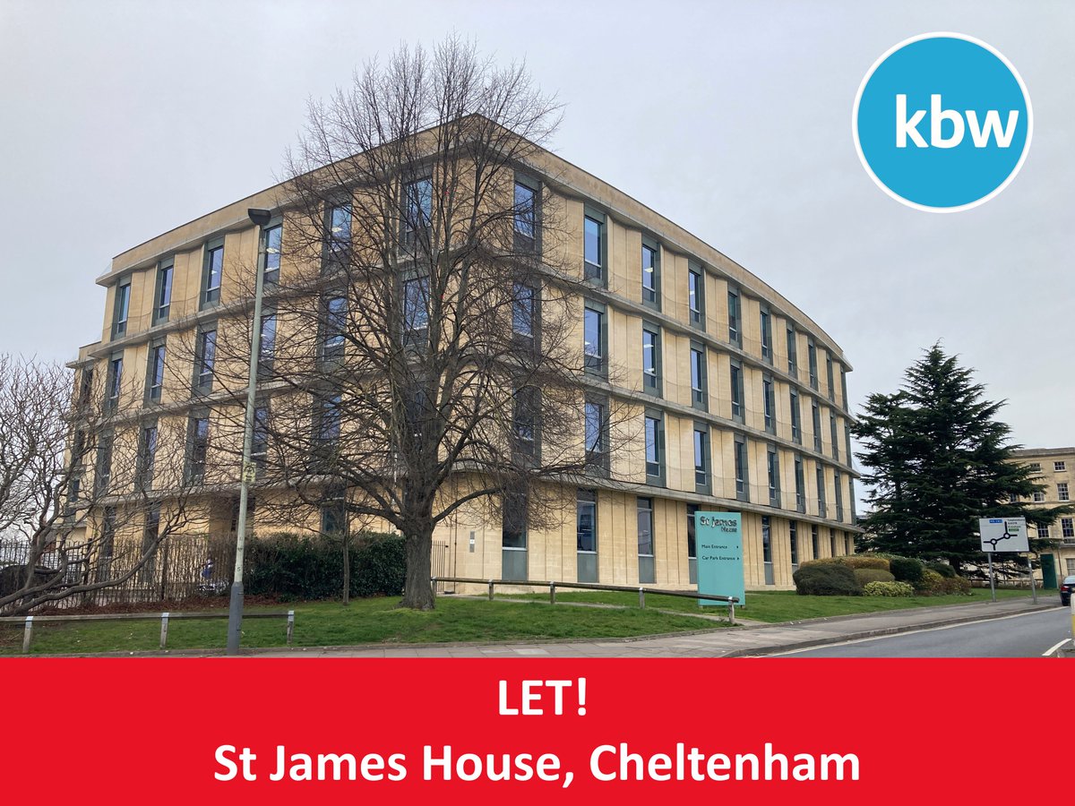 KBW_Property's tweet photo. Cheltenham’s office market just witnessed major deal!

We are thrilled to announce St James House is fully let, following letting to Amwins who've let the GF &amp; 3rd floor suite (21.5k sq ft). The largest office letting in Chelt in last 5 yrs.

01242244744
https://t.co/FKiof3DIeF https://t.co/8rOdRfAPAQ