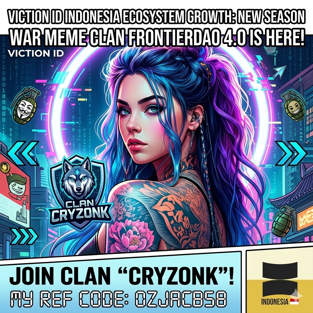 ordiezel's tweet photo. "The Viction ID  ecosystem is leveling up with the launch of the War Meme Clan FrontierDAO 4.0 campaign, and Clan 'Cryzonk' is ready to dominate—join the ranks today using my referral code: 0ZJACB58."
 @BuildonViction @Frontier_DAO @VictionID
#VictionID #Frontier40 #Cryzonk https://t.co/Q0tuzbNglN