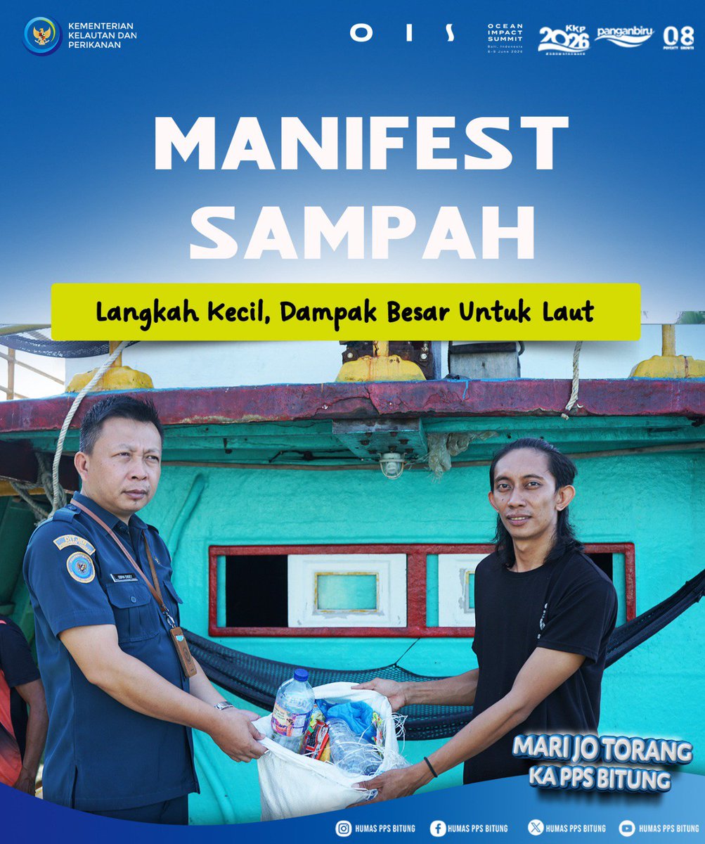 ppsbitung_'s tweet photo. PPS Bitung Terus berkomitmen dalam penangulangan sampah dilaut, melalui Timja Kesyahbandaran PPS Bitung hari ini (3/6) menerima Manifest Sampah dari Kapal Perikanan. Selain itu juga dilakukan sosialisasi kepada Awak kapal perikanan untuk tidak membuang sampah dilaut https://t.co/Lh6qySoLO8