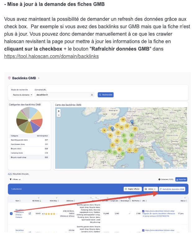 Smadaleno's tweet photo. Je n'ai pas encore communiqué ici, mais comme annoncé par mail et sur @haloscancom, il y a pas mal de pépites à récupérer sur la MAJ des données des domaines libres avec backlink GMB.

- 6460 domaines disponible à l'achat qui possèdent une fiche GMB

- 4452 domaines avec au moins un backlink GMB et 1 avis

https://t.co/HQo9NaY3iK

Pour info, voici le mail envoyé lundi avec les deux cas concrets sur les GMB :