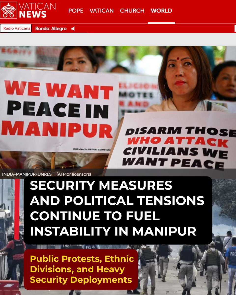 HashimMukhtar88's tweet photo. Manipur continues to face deep political and security challenges, with ongoing unrest, public protests, and ethnic tensions raising concerns about stability, governance, and the need for lasting solution.
#Manipur #India #ConflictResolution #HumanRights #PoliticalStability https://t.co/IKTblfYX3q