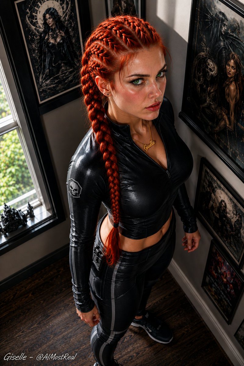 AImostReal's tweet photo. Hump Day hitting different in black leather 🖤🐪
Braids on point, curves on display, and zero plans to slow down.
Wednesday just became my favorite day of the week.
#Giselle #HumpDay #WednesdayWarrior
#WednesdayMotivation https://t.co/yFlYV4qo74