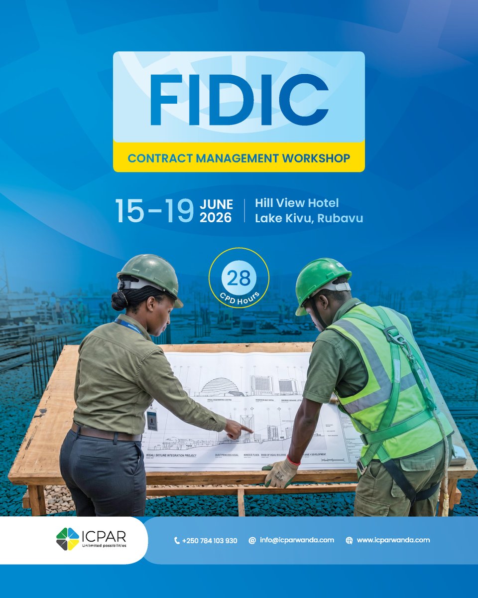 I_CPAR's tweet photo. #FIDIC2026

Have you ever wondered why some projects move smoothly from start to finish while others get stuck in delays, disputes, and unexpected costs?

The answer often comes down to how contracts are managed.

Join us for the FIDIC Contract Management Workshop and gain practical insights into managing contracts with confidence, handling risks before they become problems, and making better decisions throughout the project lifecycle.

If your work involves projects, procurement, engineering, finance, audit, legal services, or infrastructure development, this workshop is for you.

Register today via: https://t.co/tduC9zIshx

Don't miss the opportunity to learn from real experiences, connect with fellow professionals, and strengthen skills that can make a lasting difference in your projects.