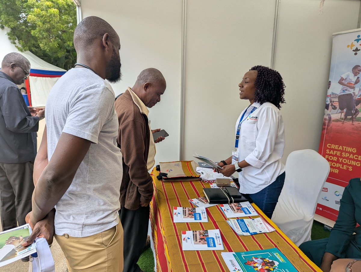 SRHRAllianceUg's tweet photo. Day 2 of the 9th RHNK Pan-African Adolescent & Youth SRHR Scientific Conference is underway! Our team is at the booth, ready to share information about our work and engage in meaningful conversations on advancing sexual and reproductive health and rights.

Stop by and connect with us as we explore practical ways to ensure that all young people have access to accurate SRHR information and quality services.
#RHNKPanAfricanConference2026