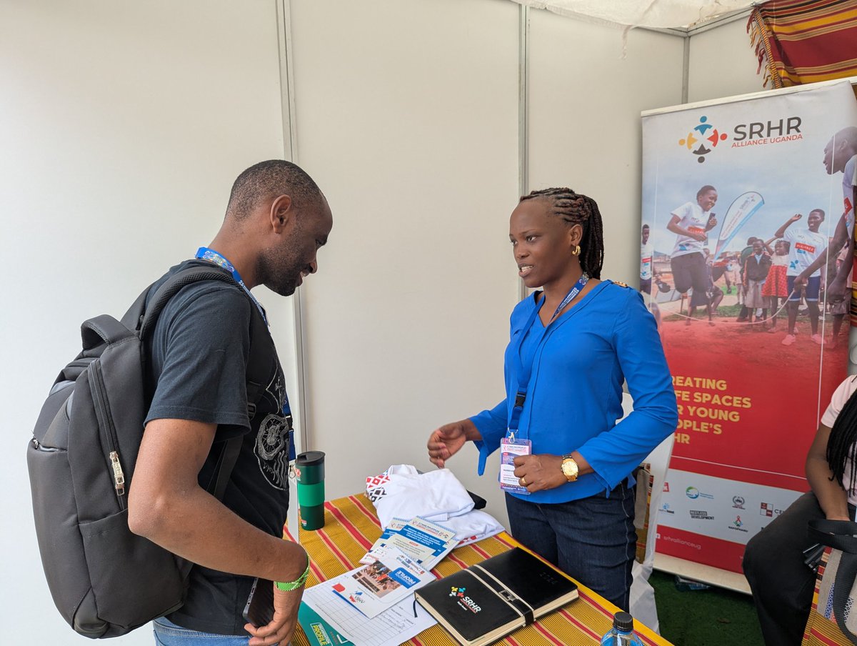 SRHRAllianceUg's tweet photo. Day 2 of the 9th RHNK Pan-African Adolescent & Youth SRHR Scientific Conference is underway! Our team is at the booth, ready to share information about our work and engage in meaningful conversations on advancing sexual and reproductive health and rights.

Stop by and connect with us as we explore practical ways to ensure that all young people have access to accurate SRHR information and quality services.
#RHNKPanAfricanConference2026