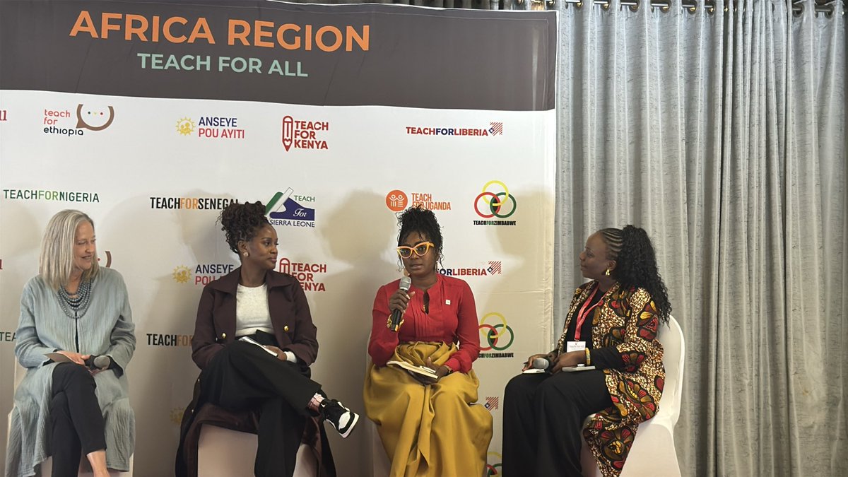 TeachForSalone's tweet photo. Day One of the Africa Region Leadership Conference in Harare, Zimbabwe

The Africa Region Leadership Conference in Harare, Zimbabwe, opened with CEOs, regional leaders, funders, and strategic partners from across the continent coming together to discuss leadership, impact, and organizational growth.

One of the morning’s standout sessions was a panel discussion featuring our CEO, Madam Josephine M Saidu, the CEOs of Teach For Kenya and Teach For Uganda, including the global CEO of Teach for all Wendy Kopp. The conversation focused on how organizations can communicate impact effectively and engage stakeholders around a shared vision for change.

Drawing on Teach For Sierra Leone’s experience, the CEO emphasized the importance of clearly articulating the organization’s Theory of Change to build trust and attract investment. She explained that partners are more likely to invest when they understand how interventions drive measurable, lasting outcomes for children, schools, and communities.

She also shared how Teach For Sierra Leone stays relevant in a rapidly evolving education landscape by responding to community needs while remaining firmly committed to its mission of ensuring every child has access to quality education. Through continuous learning, evidence-based decisions, and strong community engagement, the organization continues to adapt and innovate without losing sight of its purpose.

Madam Josephine, further explained how TFSL aligns partners with its Theory of Change and mission by building relationships rooted in shared values, mutual accountability, and a commitment to educational equity. By pairing data with compelling impact stories and transparent reporting, the organization has strengthened trust and expanded its network of supporters.

Reflecting on the organization’s achievements, she highlighted results that showcase the impact of Teach For Sierra Leone’s work in underserved communities. She noted that these successes stem from strong partnerships, committed leadership, and a sustained focus on long-term systems change.

The session delivered practical insights on stakeholder engagement, impact communication, and partnership development, setting a strong and inspiring tone for the rest of the conference.