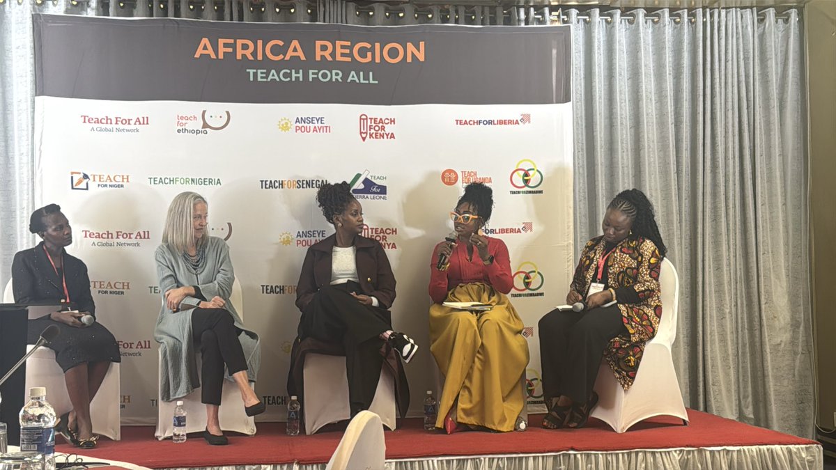 TeachForSalone's tweet photo. Day One of the Africa Region Leadership Conference in Harare, Zimbabwe

The Africa Region Leadership Conference in Harare, Zimbabwe, opened with CEOs, regional leaders, funders, and strategic partners from across the continent coming together to discuss leadership, impact, and organizational growth.

One of the morning’s standout sessions was a panel discussion featuring our CEO, Madam Josephine M Saidu, the CEOs of Teach For Kenya and Teach For Uganda, including the global CEO of Teach for all Wendy Kopp. The conversation focused on how organizations can communicate impact effectively and engage stakeholders around a shared vision for change.

Drawing on Teach For Sierra Leone’s experience, the CEO emphasized the importance of clearly articulating the organization’s Theory of Change to build trust and attract investment. She explained that partners are more likely to invest when they understand how interventions drive measurable, lasting outcomes for children, schools, and communities.

She also shared how Teach For Sierra Leone stays relevant in a rapidly evolving education landscape by responding to community needs while remaining firmly committed to its mission of ensuring every child has access to quality education. Through continuous learning, evidence-based decisions, and strong community engagement, the organization continues to adapt and innovate without losing sight of its purpose.

Madam Josephine, further explained how TFSL aligns partners with its Theory of Change and mission by building relationships rooted in shared values, mutual accountability, and a commitment to educational equity. By pairing data with compelling impact stories and transparent reporting, the organization has strengthened trust and expanded its network of supporters.

Reflecting on the organization’s achievements, she highlighted results that showcase the impact of Teach For Sierra Leone’s work in underserved communities. She noted that these successes stem from strong partnerships, committed leadership, and a sustained focus on long-term systems change.

The session delivered practical insights on stakeholder engagement, impact communication, and partnership development, setting a strong and inspiring tone for the rest of the conference.