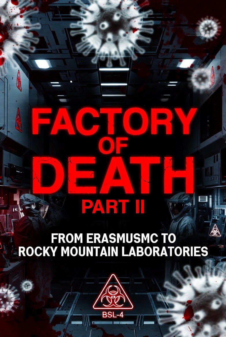Denachtzuster1's tweet photo. 2006 REWIND - FACTORY OF DEATH PART ll, FROM ERASMUS NETHERLANDS 🇳🇱 TO ROCKY MOUNTAIN LABORATORIES USA 🇺🇸

Vincent Munster and his wife Emmie de Wit obtained their PhDs in 2006 at Erasmus MC, with Ab Osterhaus as their supervisor. Ron Fouchier served as co-supervisor for Munster’s thesis. At the time, Marion Koopmans worked on the same Virology department and was a close colleague within Osterhaus’s group.

In 2009, Munster and de Wit jointly moved to the Rocky Mountain Laboratories (RML), where they have since run parallel but complementary research groups. Heinz Feldmann has been Chief of the Laboratory of Virology and Chief Scientist of the BSL-4 facilities at RML since 2008. Feldmann, who is originally from Marburg, Germany, previously worked in Canada (PHAC) before joining NIAID’s Rocky Mountain Laboratories in the United States in 2008. He recruited Munster and de Wit to RML in 2009. Feldmann is the overarching laboratory head under whom the research units of Munster and de Wit operate.
In early 2026, Munster was caught smuggling deactivated monkeypox virus from Congo. Emmie de Wit actively contributed to the scientific validation and licensing of Remdesivir — a drug that has proven extremely deadly for many patients — as a treatment for COVID19.

If you thought Parts I & II were explosive… Part III surpasses them both 💣

Sources:
1.  Munster’s PhD thesis, 22/12/06. https://t.co/YwSFRJ9oH0
2.  PhD committee: Prof. dr. E.H.J.H.M. Claassen, Prof. dr. A. van Belkum, Prof. dr. R. Goldbach. https://t.co/YwSFRJ9oH0
3.  De Wit’s PhD thesis 2006. https://t.co/ePS5IGxksA
4.  Emmie de Wit’s Remdesivir paper (COVID-19 rhesus macaque model). https://t.co/gOg0BMxTvq
5.  Use of Erasmus MC MERS-CoV isolate (Bart Haagmans & Ron Fouchier) in publications by Feldmann, de Wit and Munster. https://t.co/MLZlGyABhR
6.  Use of HCoV-EMC/2012 (Erasmus MC) in Remdesivir/MERS study. https://t.co/g3XLEAbTqm
7.  Barry Rockx (postdoc with Feldmann at RML 2008–2012) → now Principal Investigator at Erasmus MC. https://t.co/RabM43OWVz
(Feldmann group alumni) https://t.co/1SCQ3K3sWg
8.  Peer review of the BSL-4 facility in Bilthoven (Netherlands) in 2006 by Heinz Feldmann. https://t.co/Se7ErDo0Cy
9.  Broad collaborative networks within the international high-containment virology community (including the Osterhaus/Fouchier group and joint publications/statements).​​​​​​​​​​​​​​​​​​​​​​​​​​​​​​​​​​​​​​​​​​​​​​​​​​ https://t.co/9nvpVEjw0S