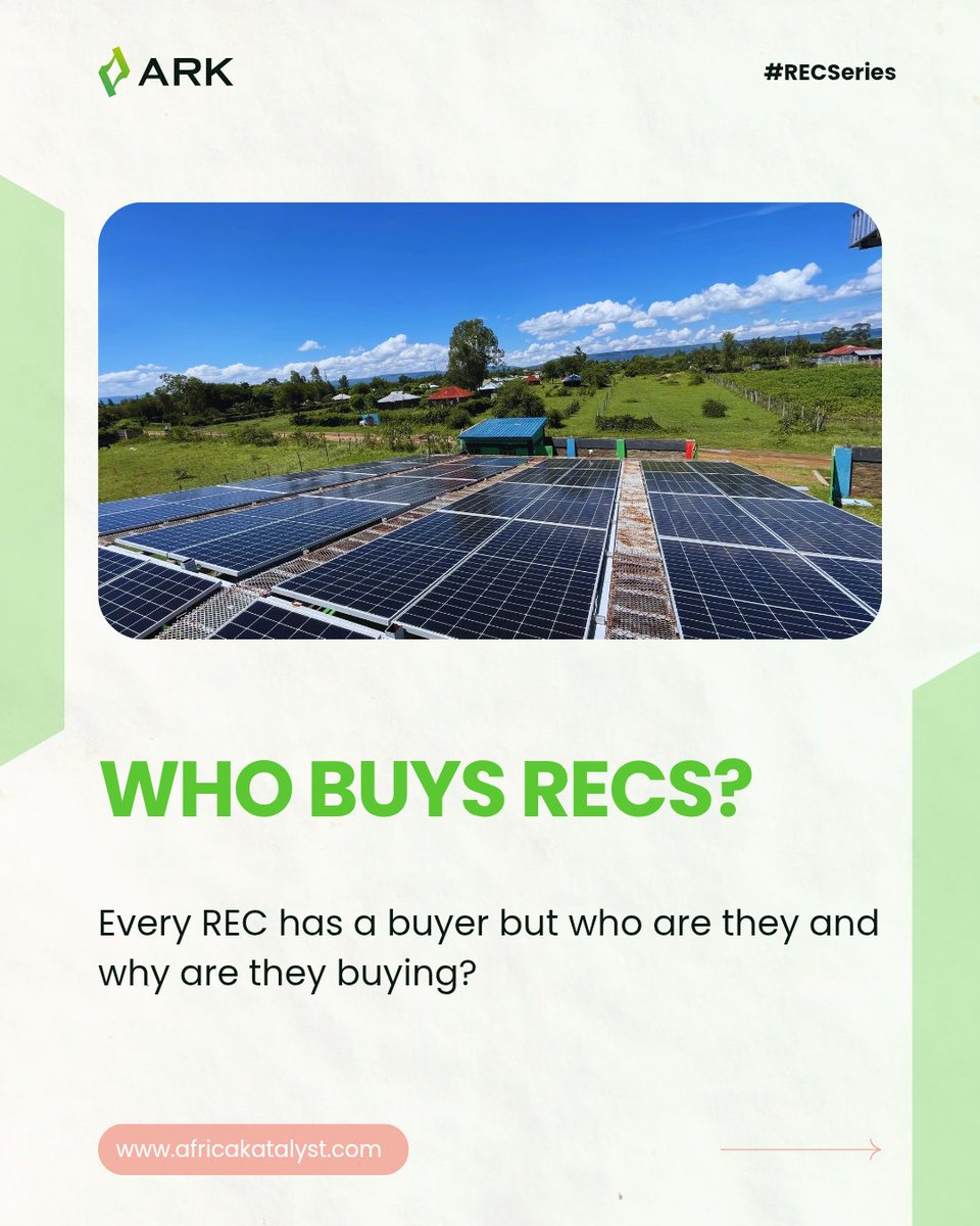 AfricaKatalyst's tweet photo. Who buys RECs(Renewable Energy Certificates) and why?

#energy #recs #sustainability https://t.co/BlsVXjUi9y