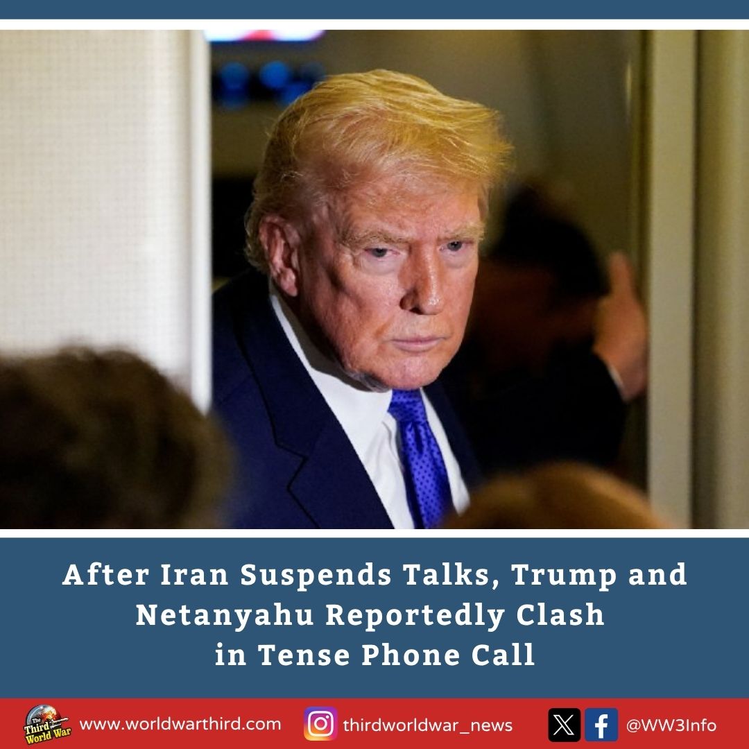 WW3Info's tweet photo. #WWIII: Iran exits #CeasefireTalks over Israeli strikes in Lebanon, triggering reported clash between Pres Trump &amp; PM Netanyahu. Trump allegedly warned, “Without me, you'd be in jail.” Despite tensions, Israeli ops continue as DM Katz vows strikes until #Hezbollah halts attacks. https://t.co/RvAU9mJk8t