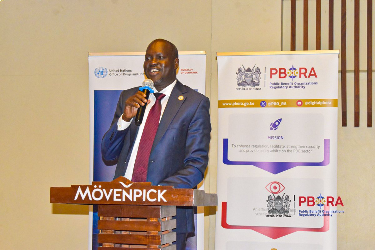 PBO_RA's tweet photo. A sensitisation workshop on Countering the Financing of Terrorism (CFT) for Non-Profit Organisations (NPOs) is underway in Nairobi.

Officially opened by the Authority's Director General, Dr Laxmana Kiptoo, this morning, the workshop brings together stakeholders to strengthen the sector’s capacity to detect, prevent, and report terrorism financing risks.

The initiative is being implemented in partnership with the United Nations Office on Drugs (UNODC) and the Kenya NPO Working Group on Financial Action Task Force (FATF). ^MN