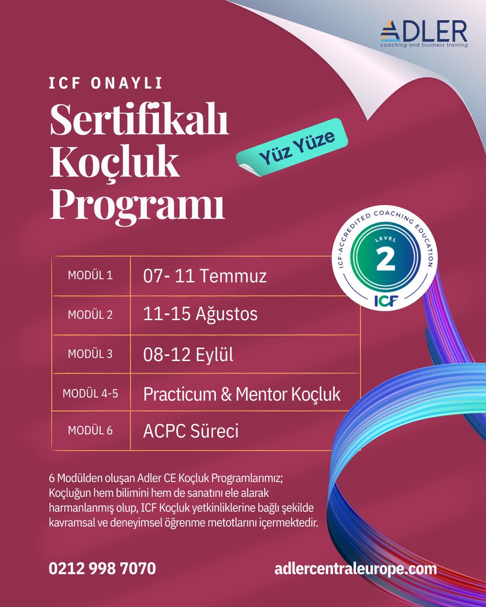 Adler_CE's tweet photo. ☀️ Temmuz’da başlayacak dönüşüm yolculuğuna hazır mısınız?
📅 Temmuz dönemi kayıtları başladı.
Yeni bir mevsim, yeni bir başlangıç için sizi bekliyor.
Bu programda sadece bilgi edinmezsiniz…
✨ Potansiyelinizi keşfedersiniz
🎯 Koçluk kimliğinizi geliştirirsiniz
🌍 Yetkinliklerinizi uluslararası standartlara taşırsınız
💫 İnsanların hayatında gerçek etki yaratmayı öğrenirsiniz
🚨 Temmuz sınıfı için kontenjanlar hızla doluyor.
🚨 Kayıt süreci başladı, geç kalmadan yerinizi ayırtın.
Bu yaz sadece mevsim değişmesin.
Siz de değişin. 🌿
📩 info@adlerce.com
📞 0212 998 7070
🌐 https://t.co/LQ6exXWvSE
#ICFOnaylıKoçluk #OnlineKoçluk #ProfesyonelKoçluk #KoçlukYolculuğu #AdlerKoçluk #TemmuzDönemi #YeniBaşlangıçlar