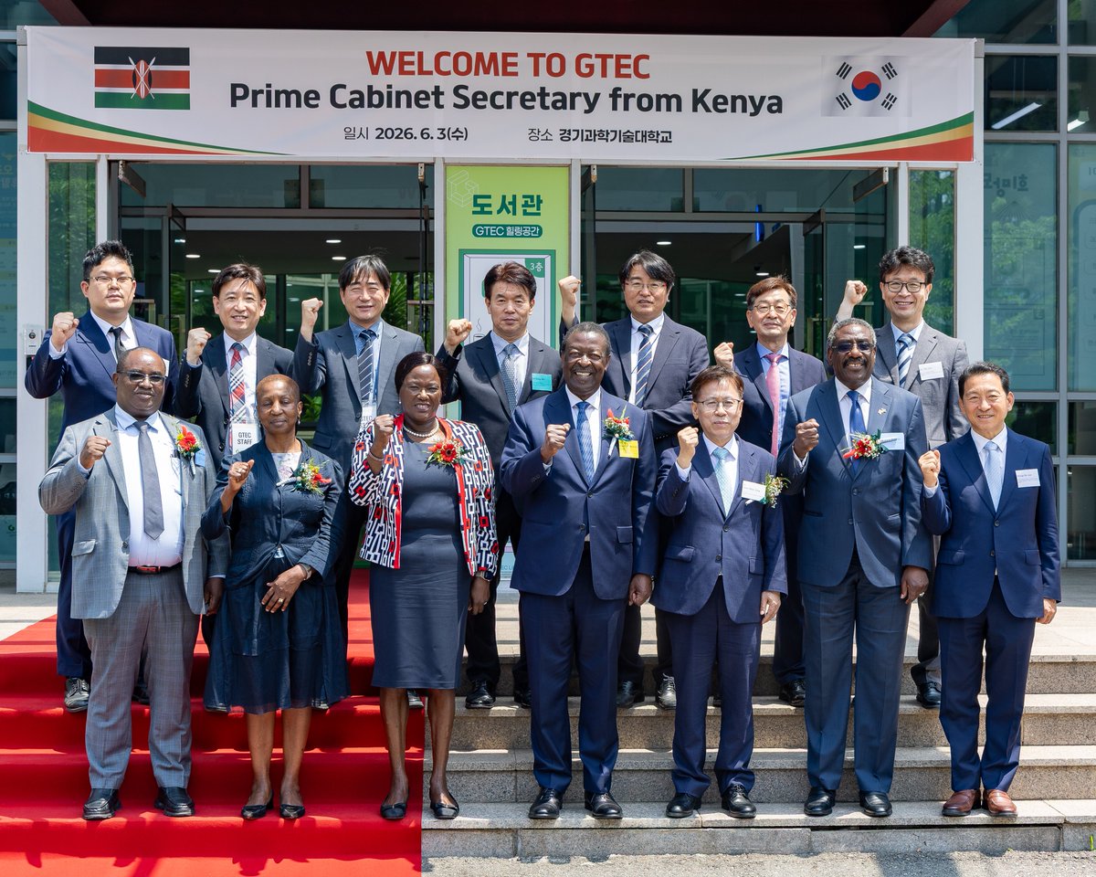 MusaliaMudavadi's tweet photo. Concluded my official visit to the Republic of Korea with a tour of the Gyeonggi University of Science and Technology (GTEC) in Siheung City, an institution at the forefront of engineering and applied technical education driving South Korea’s industrial success.

A walk through the university’s workshops and laboratories reflected Kenya’s own ambition to strengthen technical and vocational training as a key pillar of economic transformation, innovation and industrial growth.

Institutions such as GTEC are not only centres of learning, but valuable partners in shaping the next generation of Kenyan engineers, technicians and innovators as we continue modernising TVET education and deepening industry linkages back home.

I was encouraged by the growing collaboration between GTEC and Kenyan institutions and welcomed the opportunity to expand partnerships through student exchanges, faculty cooperation, joint research and technology transfer.

Kenya remains ready to learn from South Korea’s remarkable journey in aligning education, skills development and industrial advancement.