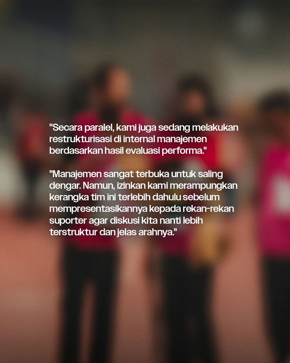 persisofficial's tweet photo. 📝 Pernyataan resmi dan perkembangan terkini dari Komisaris PT PERSIS Solo Saestu, Adityo Rimbo, terkait persiapan kerangka tim serta langkah strategis klub menghadapi musim baru.

#LaskarSambernyawa https://t.co/xwUIMpVayn