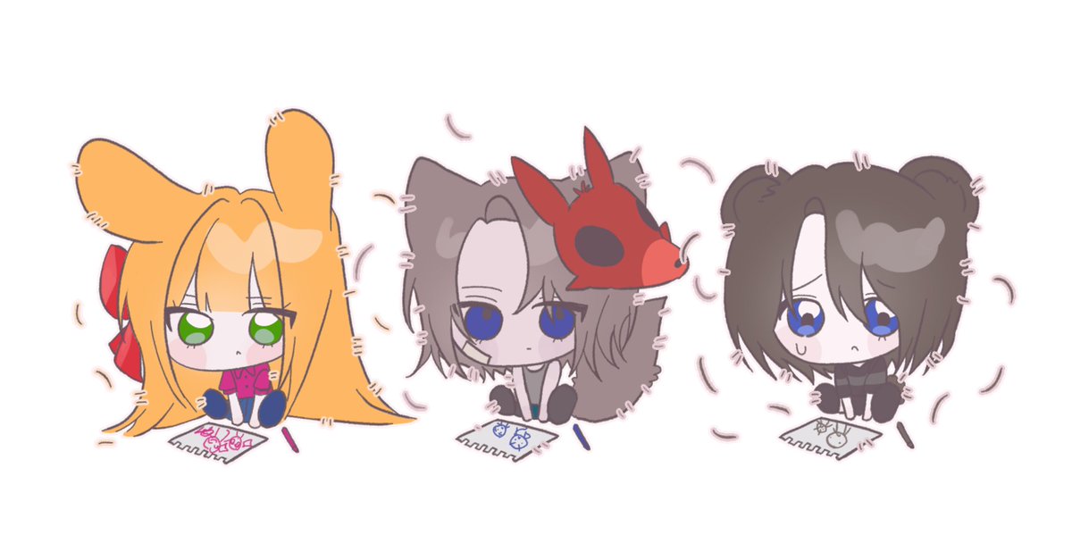 cakeislyingreal's tweet photo. #fnaf #MichaelAfton #EvanAfton #ElizabethAfton

귀여운 애프튼 남매 보실 분?ㅎㅎ
마이클이랑 에반은 쉬웠는데 엘리자베스는 어떤 동물로 해줄까 제일 고민하다가 결국 토끼로 줬음💖 아빠 닮아서 토끼🫶

ⓒ만식 님(크레페) https://t.co/jikRwkjKBP