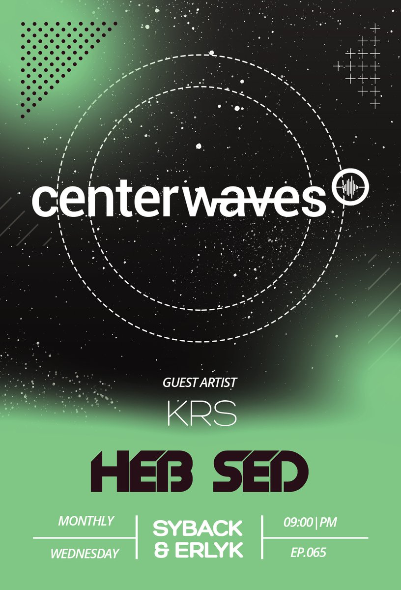 CenterWaves's tweet photo. 📻 Hoy: https://t.co/oqfaCGCSWm

🕖7pm  Alfons gras - Dancing In My House 900
🕘9pm  KRS - HEB SED 065

🎙️#Música #EnVivo #centerwaves https://t.co/OR94J81wq8