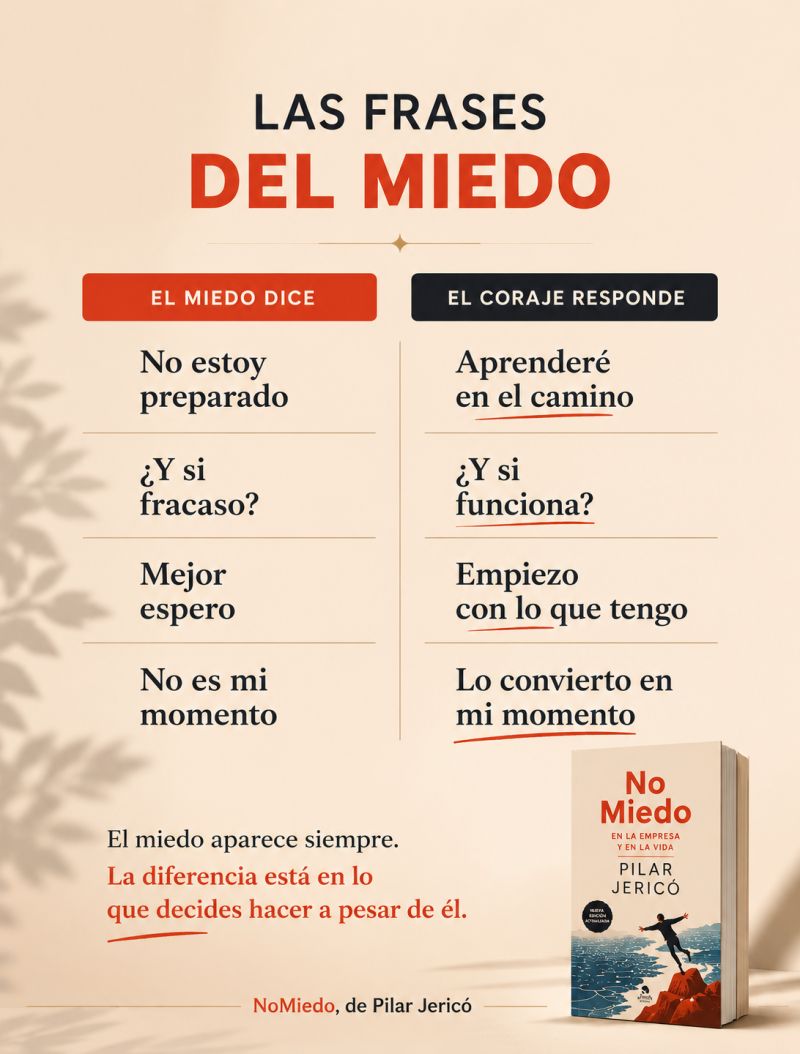 PilarJerico's tweet photo. El miedo siempre encuentra una frase para frenarte.

Te dice que no estás preparada.
Que quizá fracases.
Que mejor esperes.
Que no es tu momento.

Pero el coraje también tiene voz.

Y empieza cuando dejamos de pedirle permiso al miedo para avanzar.

#NoMiedo https://t.co/vlIryzBBTE