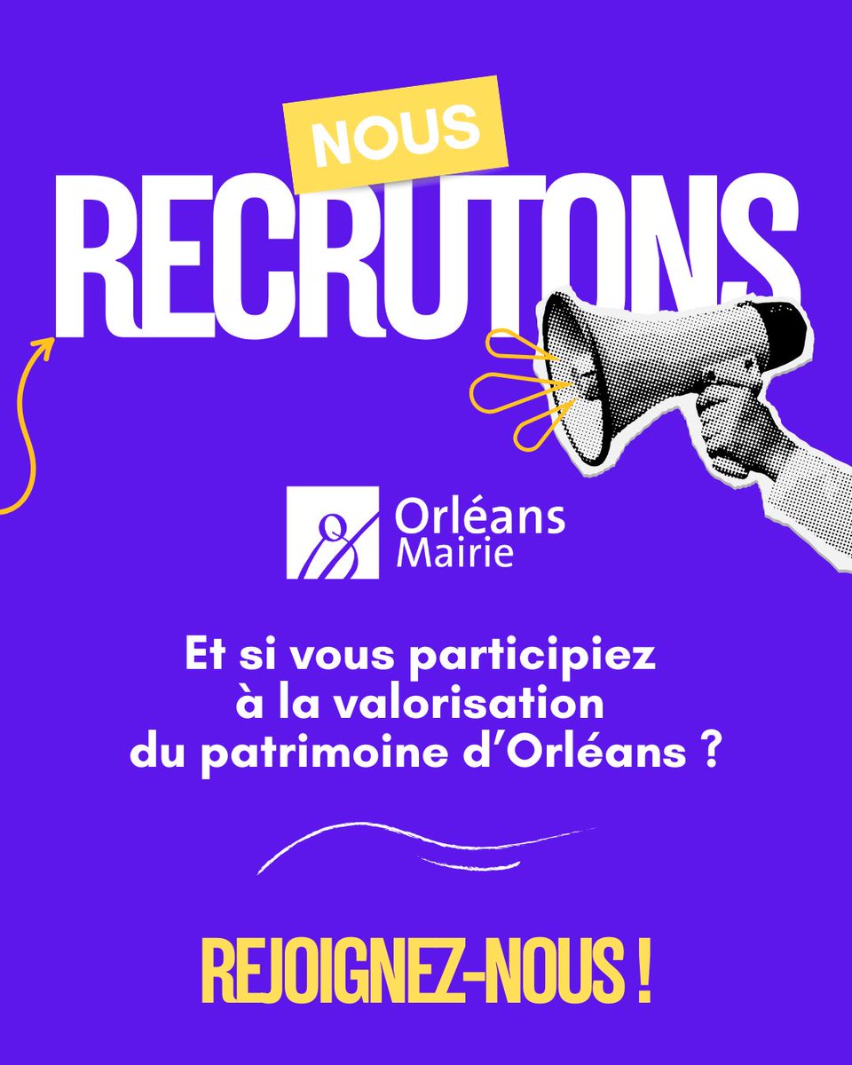 VilledOrleans's tweet photo. 🏛️ La Ville d’ #Orléans recrute son responsable du pôle Ville d’art et d’histoire. #Emploi https://t.co/UA1xYCCk6C