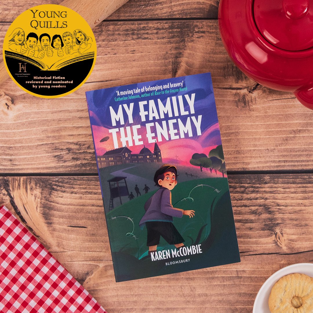 BloomsburyEd's tweet photo. Fantastic news! 🎉 My Family, the Enemy has been shortlisted for the #YoungQuills2026 Awards.

We're thrilled to see this story recognised and grateful to the young readers, teachers and librarians who continue to champion historical fiction💪

@histassoc @KarenMcCombie https://t.co/aaGczOtsnw
