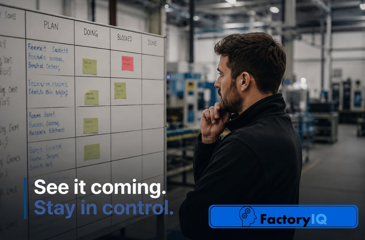 4CAnalytics's tweet photo. Most production problems don’t appear overnight.

They build quietly.

The missed delivery.

The growing queue.

The machine that’s “just a bit slower” than usual.

By the time it’s obvious, you’re not preventing the issue anymore — you’re managing it.

#Manufacturing #Operations https://t.co/vwUxo4yuc3