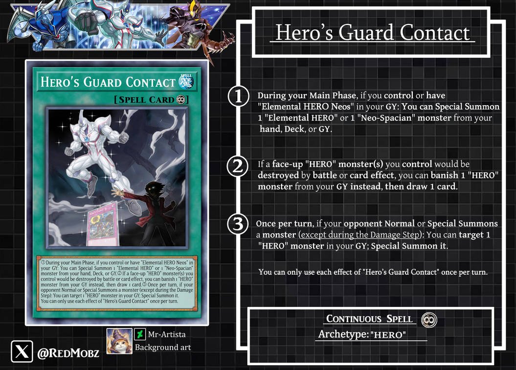 RedMobz's tweet photo. [Hero's Guard Contact] [Overframe] [Full artwork]
#yugioh 
#yugiohtcg 
#TCG #OCG #YGO 
 #YuGiOhMasterDuel https://t.co/s10bjVpgwl