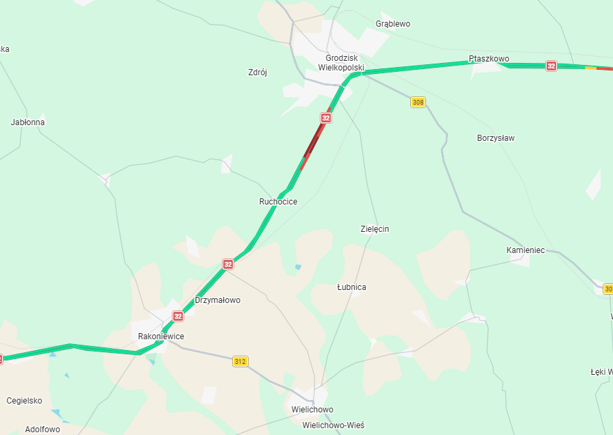 MotoSygnaly's tweet photo. #DK32 wypadek na trasie Grodzisk - Rakoniewice. https://t.co/4sM2XelKJz