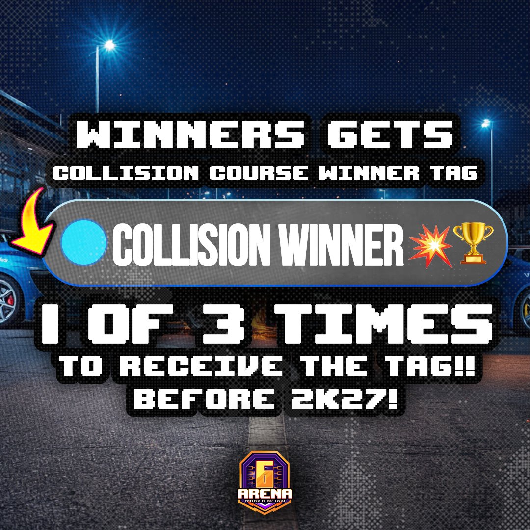 HOFArena's tweet photo. TODAY IS 1 OF 3 CHANCES TO GET THE COLLISION COURSE TAG BEFORE NBA 2K27!

The Collision Course 6ix Arena Event today at 5PM EST.

Join up now to get drafted or cap up!
Discord:  https://t.co/7f7fpzZdoi

@HOFLeague2K @HOFWorld2K @DUNKLeague2K @MacOffSix @RiskTakersGC @NDProAmPage_ https://t.co/wtndE9pYHM