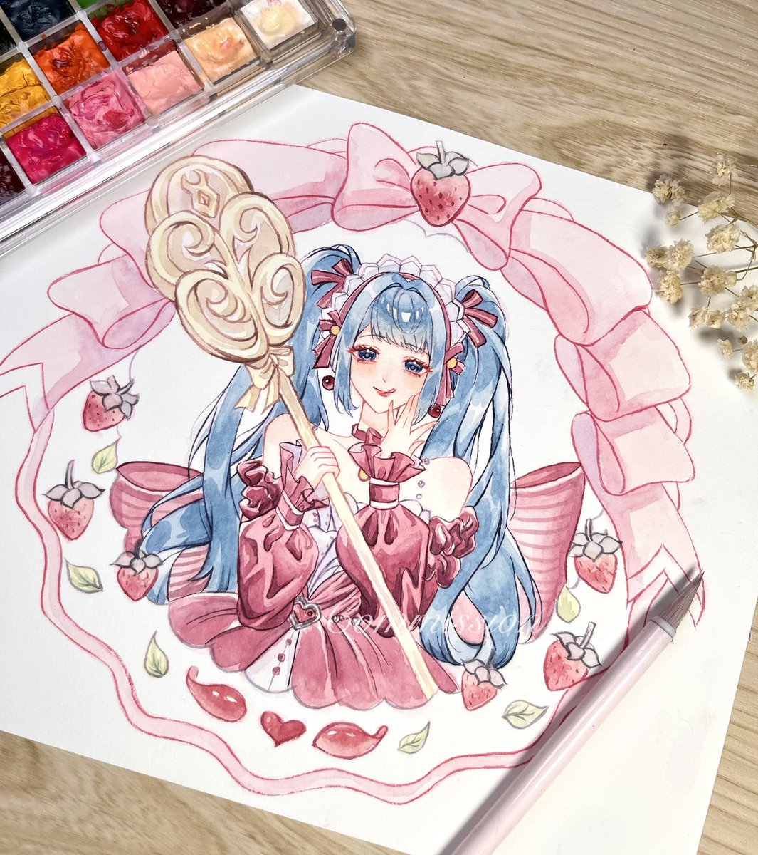 violatte73's tweet photo. Commission result✨🎀

#VGenComm #watercolor https://t.co/UZFHggJ0A2