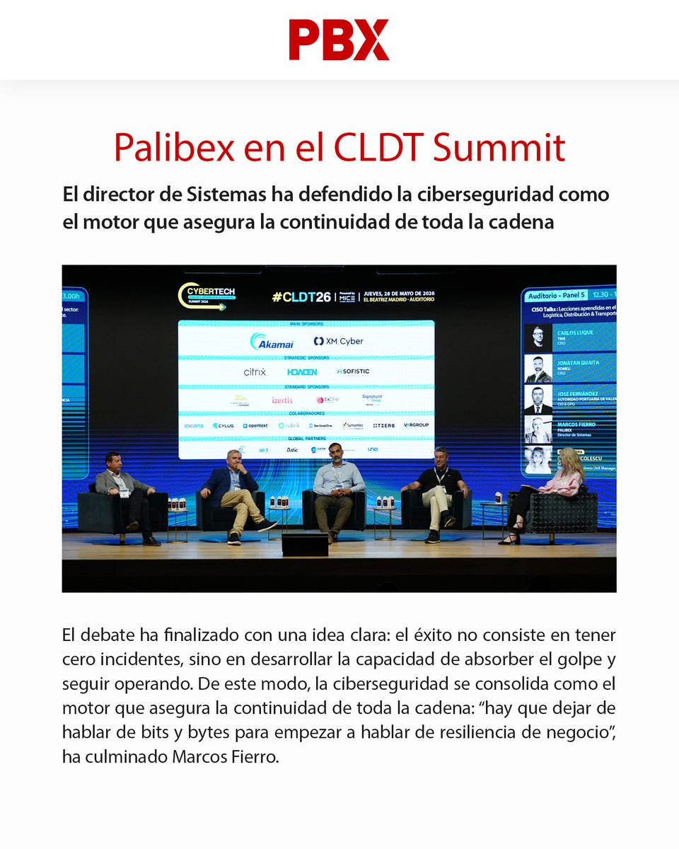 JaimeColsa's tweet photo. En logística, proteger el dato es proteger la operativa.

https://t.co/7ZsPgcmWxD

#CLDT26 https://t.co/vYUQRUyXR2