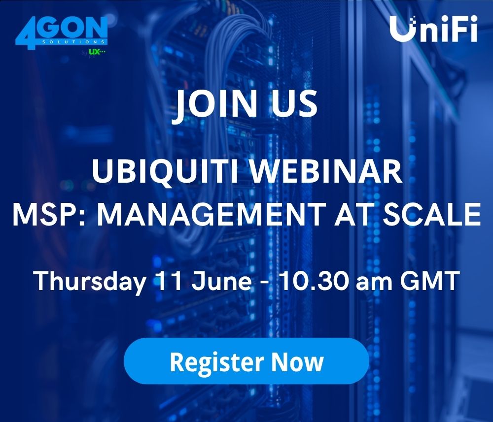 4Gon's tweet photo. Managing multiple UniFi deployments? Join our Ubiquiti MSP: Management at Scale webinar, hosted by 4Gon Solutions alongside Dan Heath from @Ubiquiti, and discover how to simplify network administration while supporting growth across your customer base.

This session is designed for MSPs looking to improve operational efficiency, standardise management processes, and confidently scale deployments from a few sites to hundreds.

🔹 Proven approaches to managing UniFi at scale
🔹 MSP-focused deployment and management best practices
🔹 Insights direct from Ubiquiti expert Dan Heath
🔹 Interactive live Q&A session

Whether you're expanding your managed services offering or looking to optimise existing deployments, this webinar is packed with practical advice you can put into action straight away.

Register here -https://t.co/PWQ325itgG

#Ubiquiti #UniFi #4GonSolutions #MSP #NetworkManagement #ManagedServices #UbiquitiWebinar
