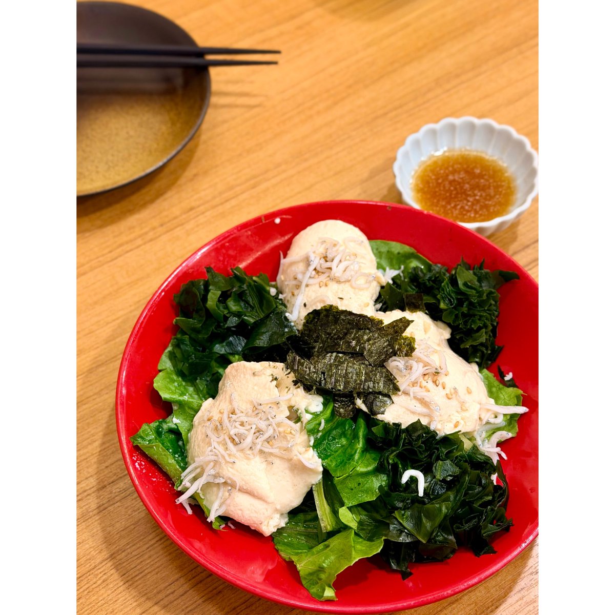 NATTYNAPBO's tweet photo. Fresh tofu salads 🥗 #nattynapboreview #foodreview #enjoyeating #healthyfood #yummytummy At Ootoya Bangkok Hospital https://t.co/JGkXuJD77a