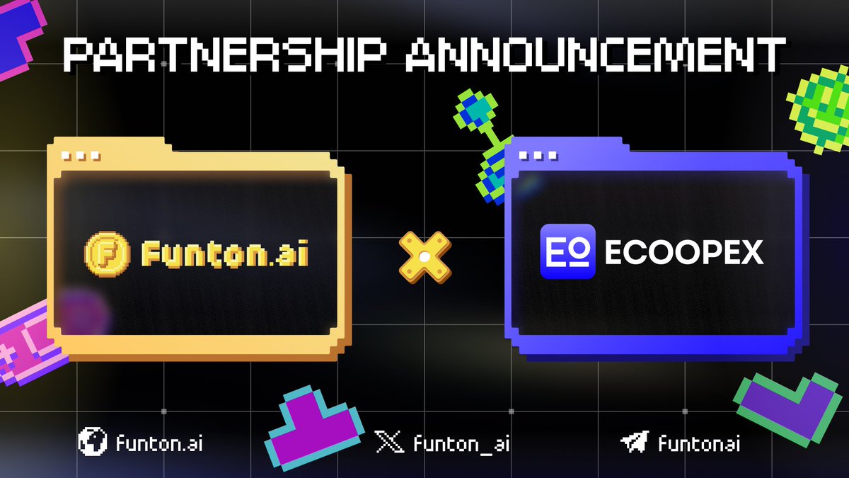 funton_ai's tweet photo. 🤝 https://t.co/DwGdcxJTx6 is partnering with @Ecoopex!

Ecoopex is an ISO-certified full-stack #Web3 and fintech growth agency providing end-to-end solutions across strategy, branding, marketing, community building, and full-stack development.

🔗 Through this partnership, we're set to strengthen the growth and expansion of the https://t.co/DwGdcxJTx6 modular multi-game platform through broader industry connections and ecosystem collaboration.

🔔 Stay tuned for updates!
