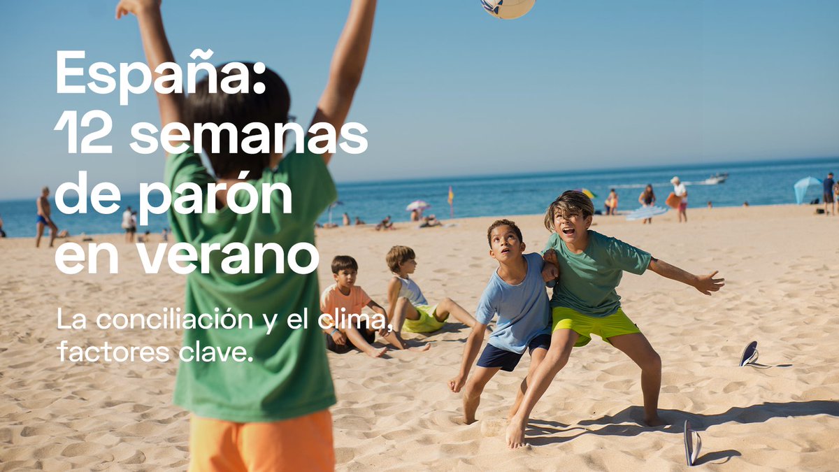 Clickedu's tweet photo. 🥵 ¿Llegas a junio con las fuerzas justas? No eres el único. El debate sobre el calendario de vacaciones escolares en España vuelve a estar sobre la mesa.

Nuestros vecinos apuestan por parones cortos, y aquí concentramos casi tres meses en verano.
 
🔗 https://t.co/pHn4e98DVB https://t.co/fajGxO8deQ