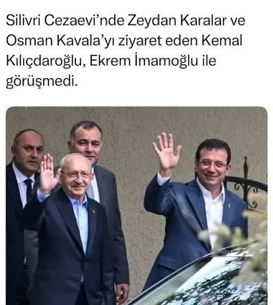kemalgurecli's tweet photo. Zeydan olabilir gibi bir his geldi nedense. Cezaevinde olmalı ki "ziyaret ediyor" ifadesini kullansın, yoksa "görüşüyor" derdi. Kılıçdaroğlu Silivri'de Zeydan'ı ziyaret ediyor. https://t.co/JB8Tc32pKG