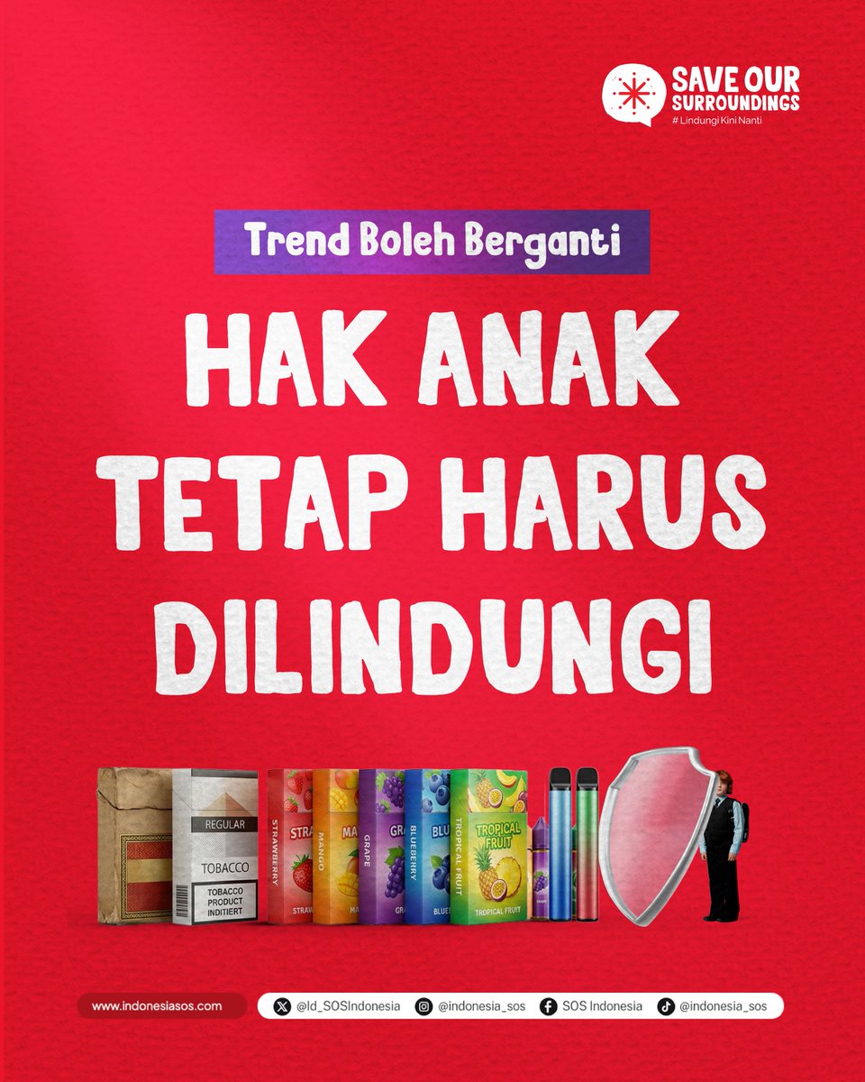 TolakJadiTarget's tweet photo. Kalau industri bisa gerak cepat buat cari target baru, kenapa regulasi perlindungan anak dan kesehatan masyarakat malah jalan pelan?

#SaveOurSurroundings #LindungiKiniNanti #BongkarJebakannya #HTTS2026 https://t.co/QCAVSlPhz9